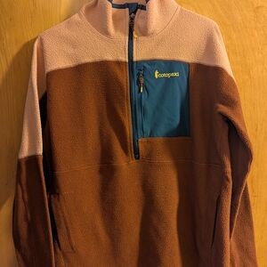 Cotopaxi Brown and Blue Quarter Zip